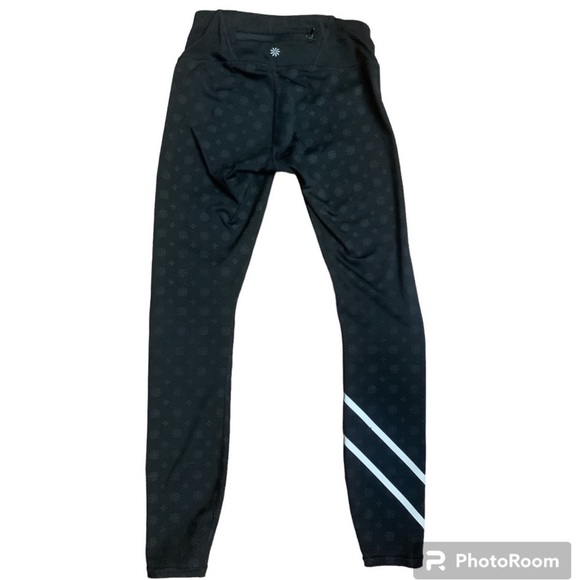 Athleta Womens Compass Gel Sonar 7/8 Tight Reflective Stripes Running Black XXS - Picture 2 of 8